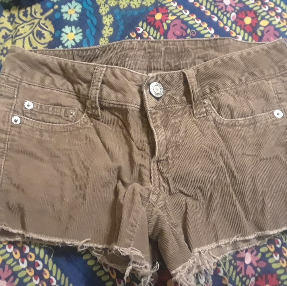 American Eagle sz 00 corduroy cut off shorts